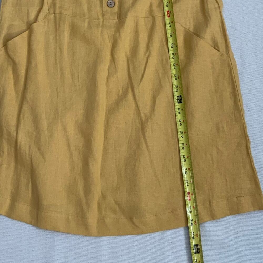 J. Jill Love Linen Mustard Aline Women's dress size small - Picture 5 of 6